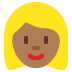 👱🏾‍♀️ woman: medium-dark skin tone, blond hair display on Twitter